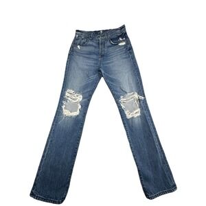 7 For All Mankind The 1984 Boyfriend Jeans Distressed Sz 27‎ Straight